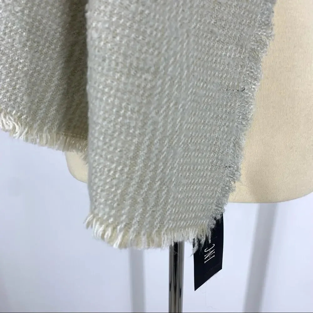 INC Plaid Tan And Grey Scarf Wrap One‎ Size